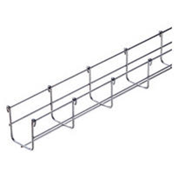 GALVANIZED WIRE MESH CABLE TRAY BFR30 - LENGTH 3 METERS - WIDTH 100MM - FINISHING: Z100 image 1