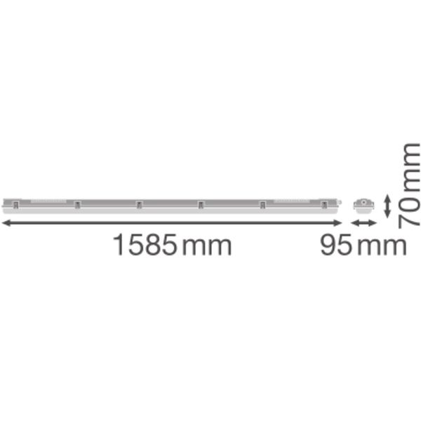 DAMP PROOF HOUSING DALI 1500 P 2XLAMP IP65 image 16