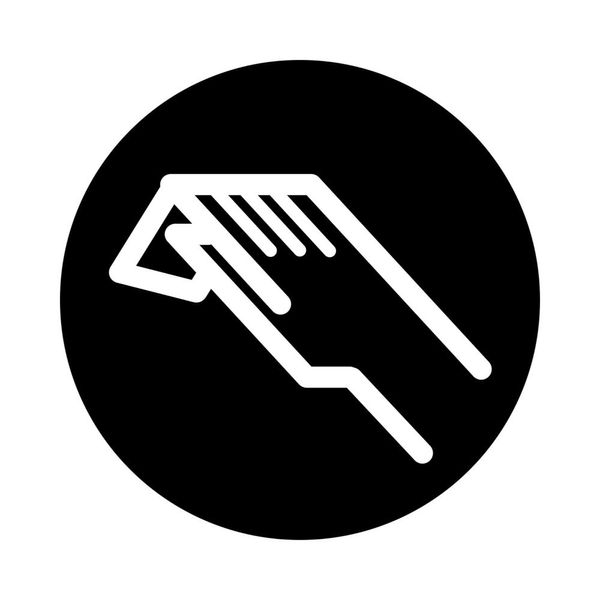 Button plate, raised black, symbol manual operation image 1