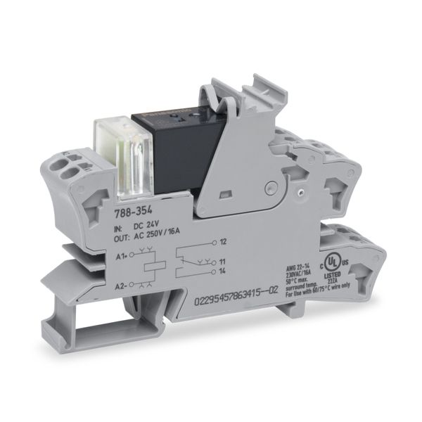 Relay module Nominal input voltage: 12 VDC 1 changeover contact image 1