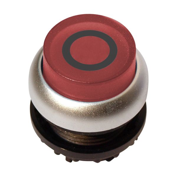 Illuminated Push-button, extended, `Oï, spring-return, red image 1