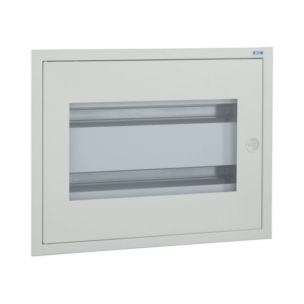 Complete flush-mounted flat distribution board with window, white, 24 SU per row, 2 rows, type C image 6