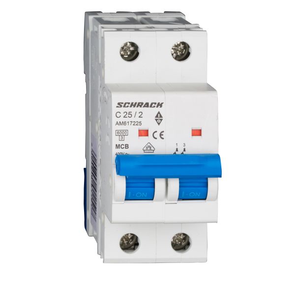 Miniature Circuit Breaker (MCB) AMPARO 6kA, C 25A, 2-pole image 2