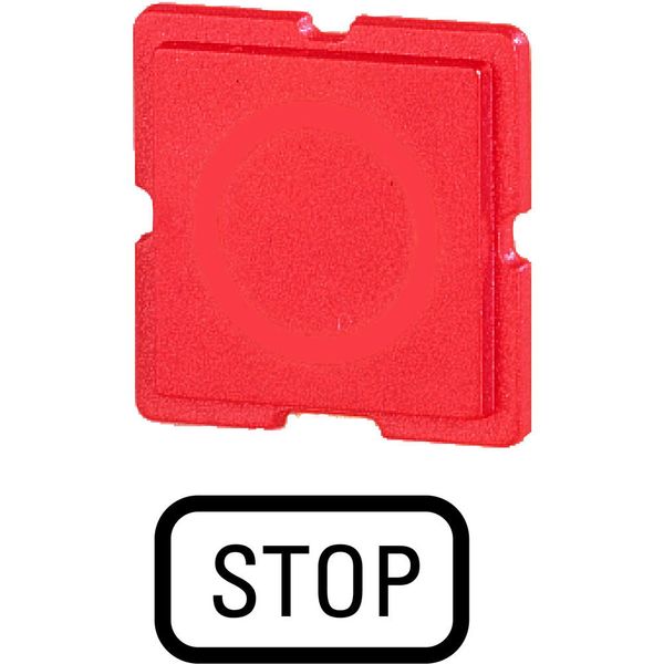 Button plate, red, STOP image 5