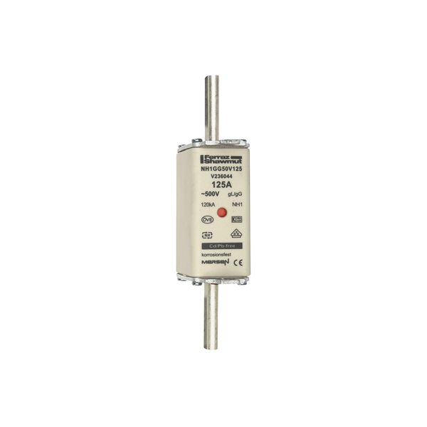 Fuse-link NH1 gG 500VAC 125A live tags Double indicator image 1