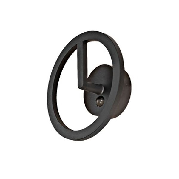 Q-RING, wall lamp, Sensor, 3000K, IP54, black image 1