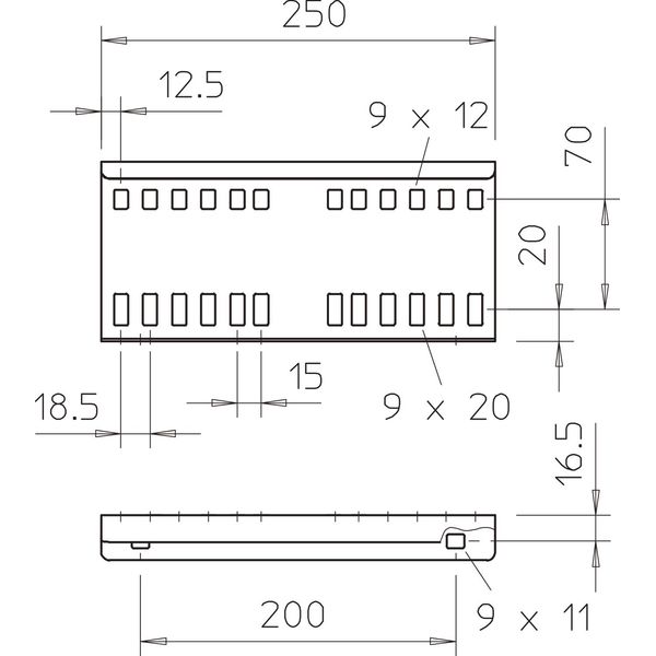 LVG 110 FS Straight connector for cable ladder 114x250 image 2