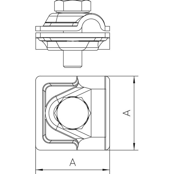 249 B ALU Variable earthing connector  44x44mm image 2