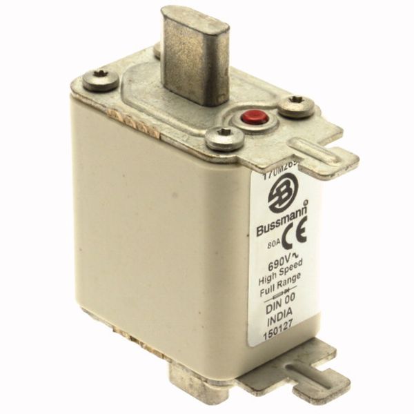 Fuse-link, high speed, 16 A, AC 690 V, DIN 00, 30 x 60 x 79 mm, gR, DIN, IEC, single indicator image 4