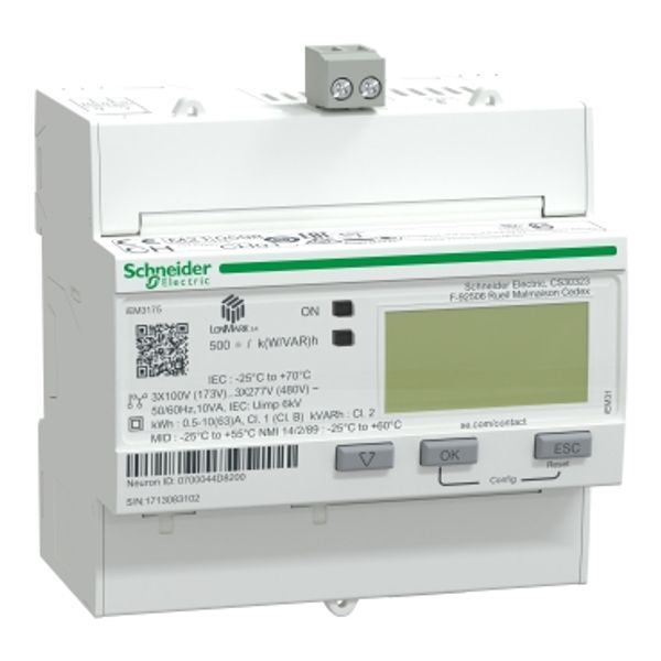 iEM3175 energy meter - 63 A - LON - 1 digital I - multi-tariff - MID image 4