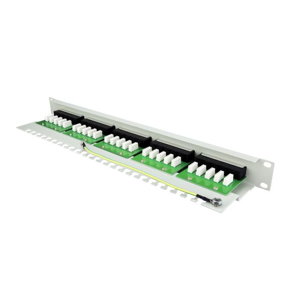 Patchpanel 25xRJ45 unshielded, ISDN, 19", 1U, RAL7035 image 4