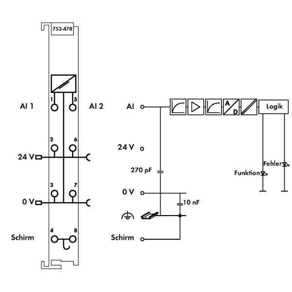 2-channel analog input 0 ... 10 VDC Single-ended light gray image 5