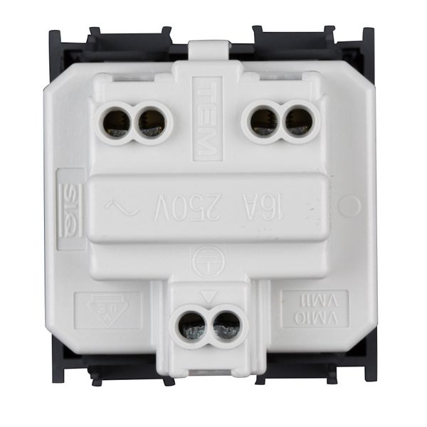 Socket black, higher protection cover, transparent lid 16A image 1