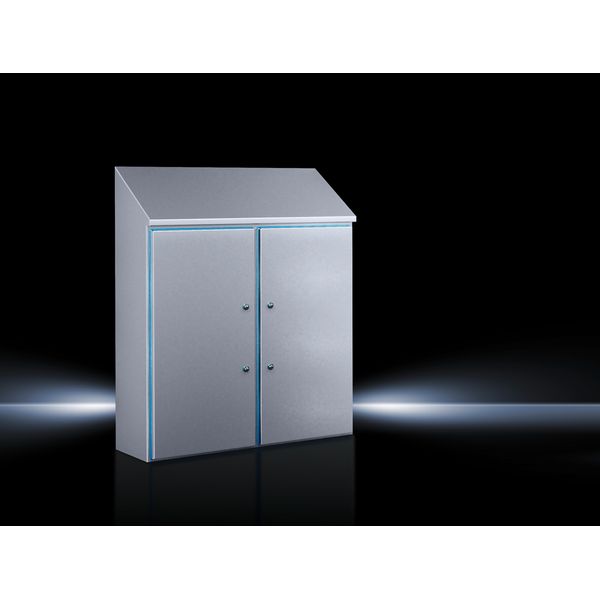 HD Compact enclosure, 1.4301, WHD 1010x1250x400 mm, height at the rear 1480 mm image 3