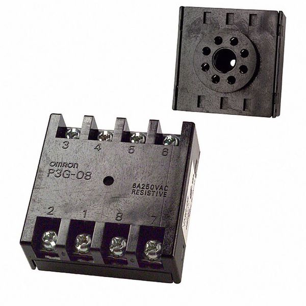 Socket, back-connecting, 8-pin, screw terminals image 1