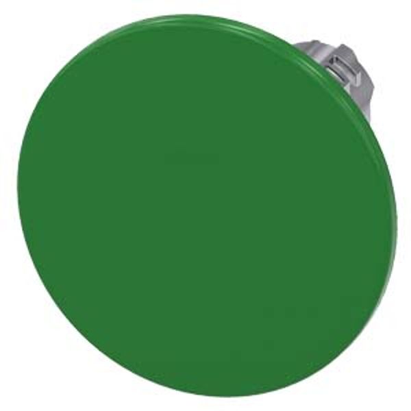 Mushroom pushbutton, 22 mm, round, metal, shiny, green, 60 mm, momentary contact type, Z=40-unit packaging image 1