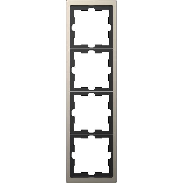 D-Life metal frame, 4-gang, nickel metallic image 3