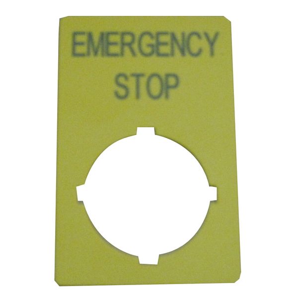 Emergency Stop label, 33x50mm image 1
