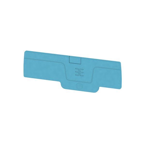 End and partition plate for terminals, 77.9 mm x 2.1 mm, blue image 1