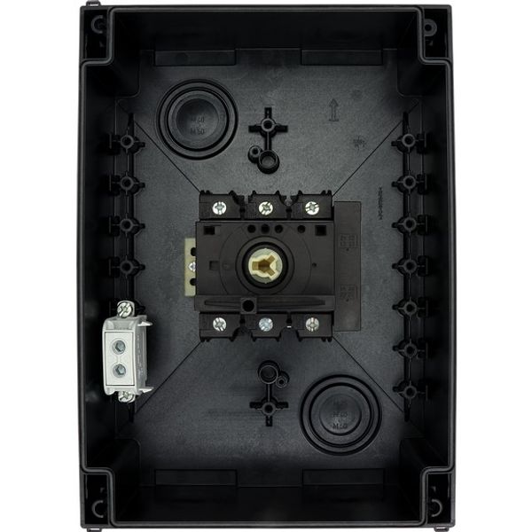 Main switch, P3, 100 A, surface mounting, 3 pole, 1 N/O, 1 N/C, STOP function, With black rotary handle and locking ring, Lockable in the 0 (Off) posi image 4