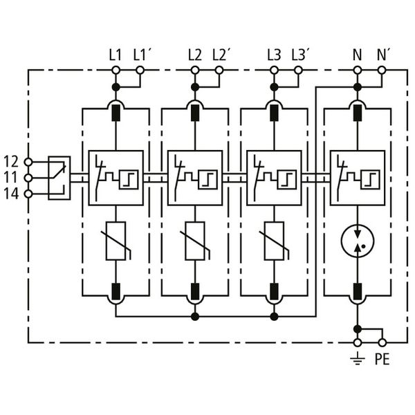 Surge arrester type 2 DEHNguard MP 4-pole Uc 275V for TT and TNS syste image 3