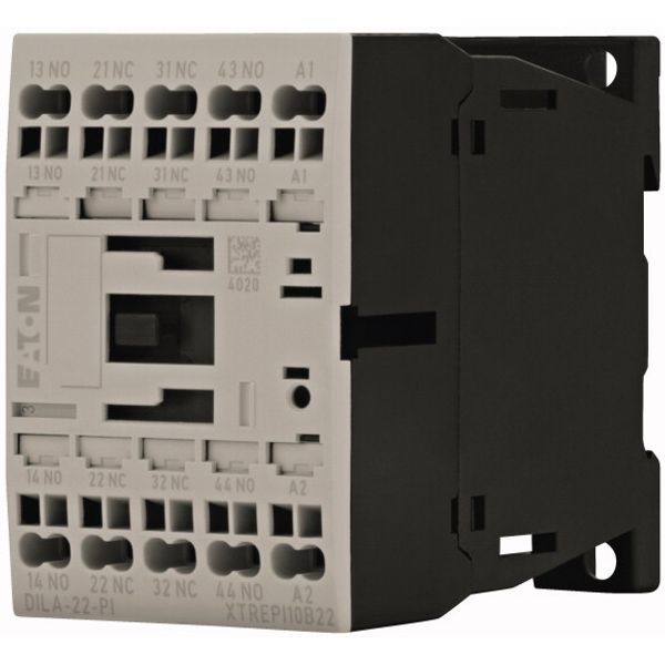 Contactor relay, 110 V 50 Hz, 120 V 60 Hz, 2 N/O, 2 NC, Push in terminals, AC operation image 2