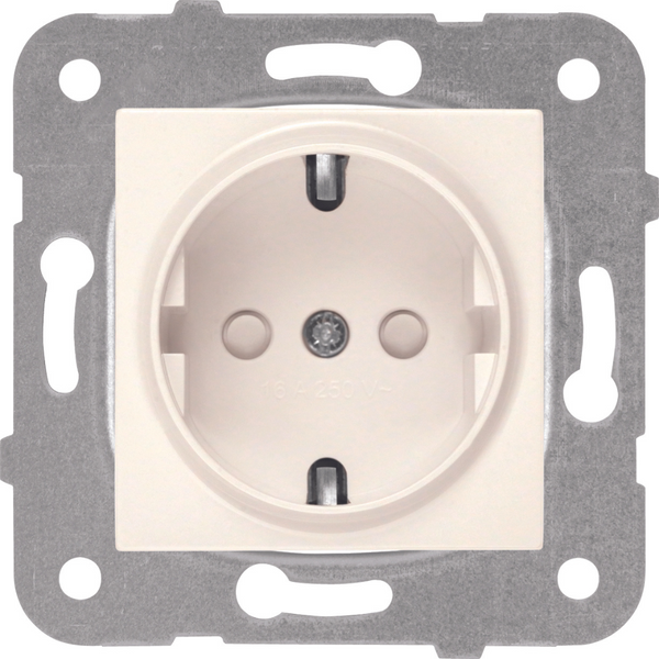 Karre Plus-Arkedia Beige (Quick Connection) Child Protected Earthed Socket image 1
