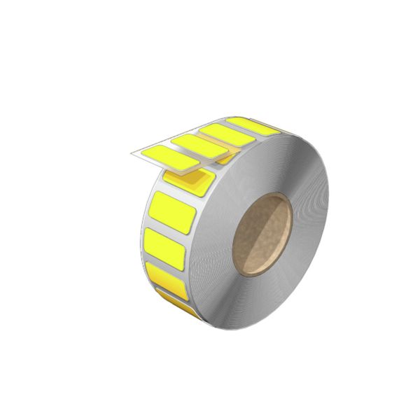 Device marking, halogen-free, Self-adhesive, 27 mm, Polyester, yellow image 1