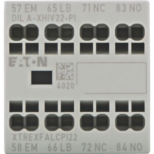 Auxiliary contact module, 4 pole, Ith= 16 A, 1 N/O, 1 N/OE, 1 NC, 1 NCL, Front fixing, Push in terminals, DILA, DILM7 - DILM38 image 11