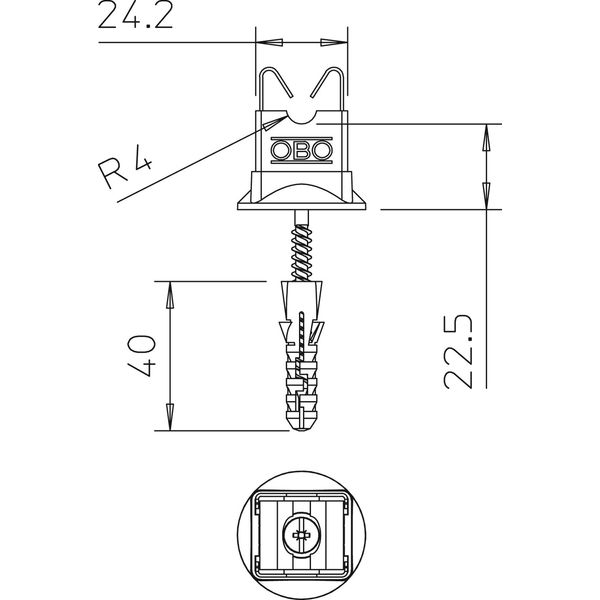 177 20 VA B-HD Cable fixing device complete for round conductor 8mm image 2