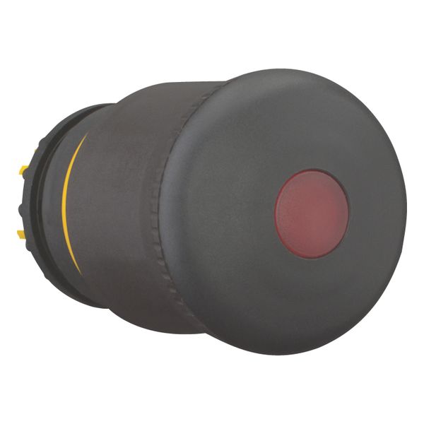 HALT/STOP-Button, RMQ-Titan, Mushroom-shaped, 38 mm, Illuminated with LED element, Pull-to-release function, Black, yellow, RAL 9005 image 8