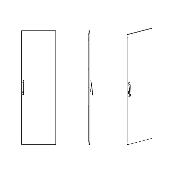 Sheet steel door right for 2 door enclosures H=2000 W=400 mm image 1