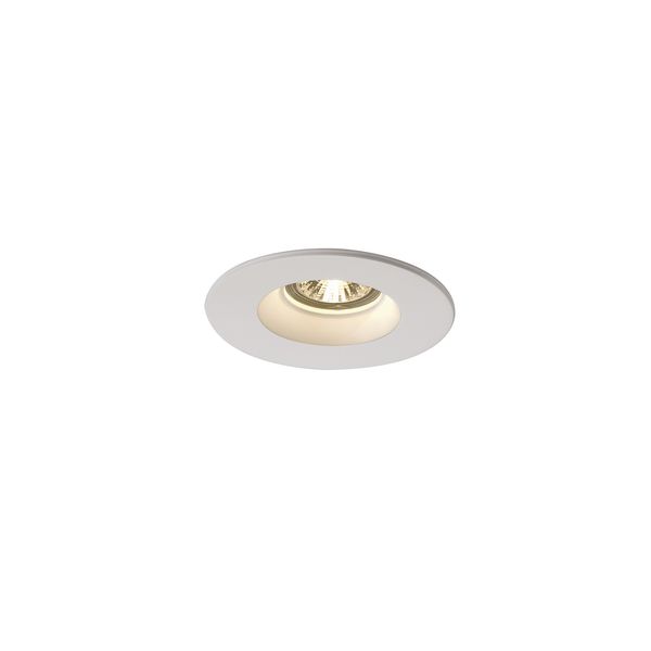 PLASTRA downlight, GU10, round, white plaster image 1