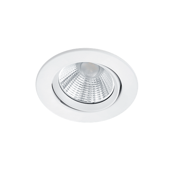 Pamir LED recessed spotlight matt white round image 1