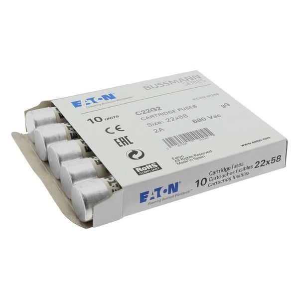 Fuse-link, LV, 2 A, AC 690 V, 22 x 58 mm, gL/gG, IEC image 14