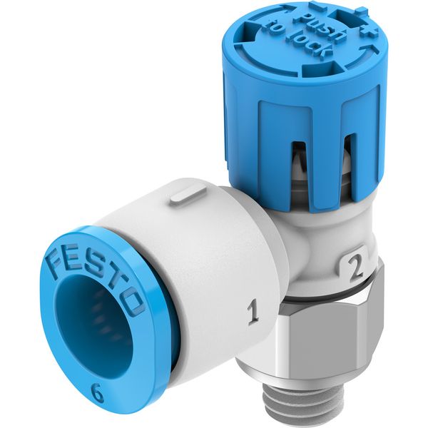 VFOE-LE-T-M5-Q6-F1A One-way flow control valve image 1