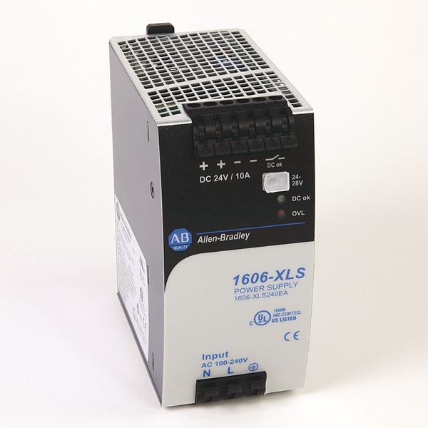 Allen-Bradley 1606-XLS240EC 1606-XLS240EC:  Performance Power Supply w/ Conformal Coating, 24-28V DC, 240 W, 120/240V AC / 110-300V DC Input Voltage image 1