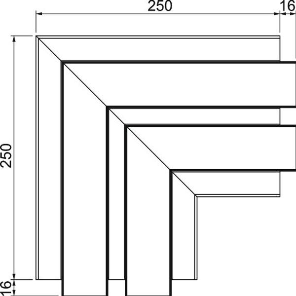 GA-FS53165RW Flat angle Aluminium, rigid form 53x165x250 image 2