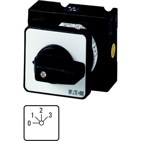 Step switches, T3, 32 A, centre mounting, 2 contact unit(s), Contacts: 3, 45 °, maintained, With 0 (Off) position, 0-3, Design number 8311 image 3