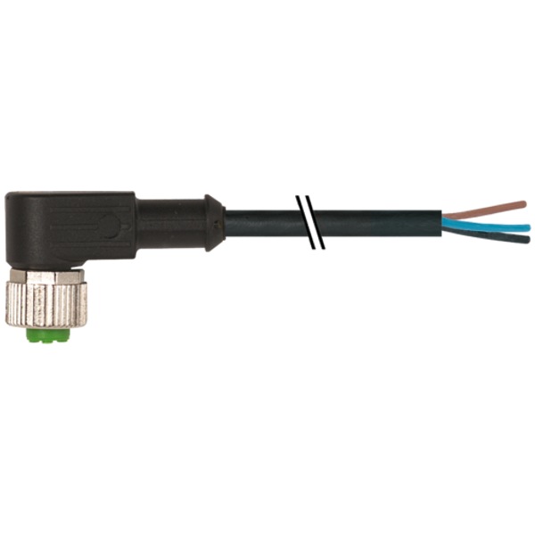 EOL - M12 female 90° A-cod. with cable PUR 3x0.34 bk UL/CSA 5m image 1