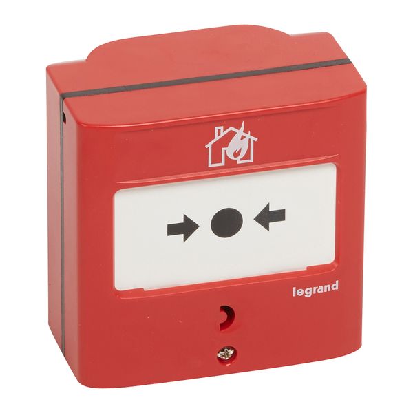 MCP for fire detection/alarm system -conventional -2 NO/NC -5A -24V= -RAL 3000 image 1
