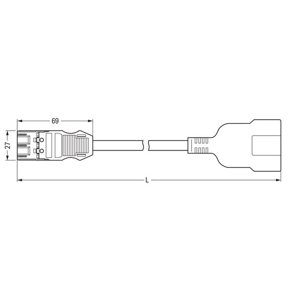 pre-assembled adapter cable Eca Plug/SCHUKO coupler black image 6