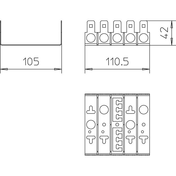 LSA-M Installation trough for 5 LSA Plus modules 5 image 2