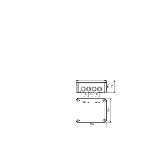 T 160 F Junction box with entries 190x150x77 image 2