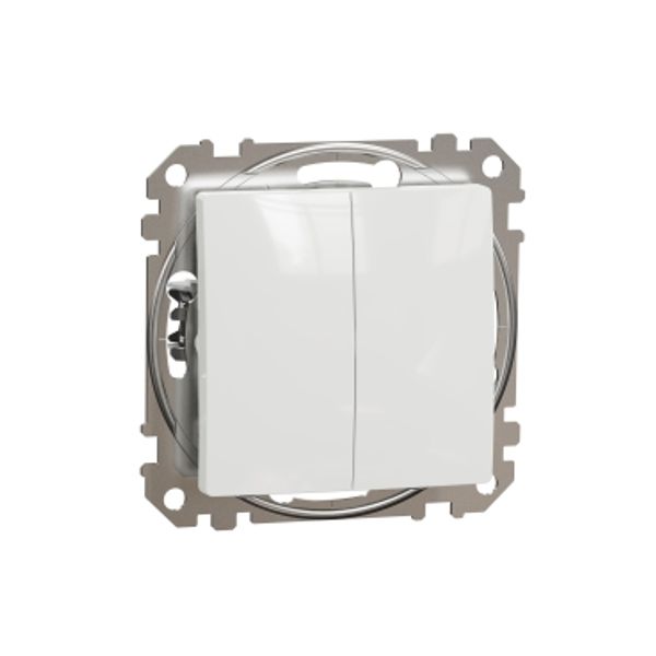 Sedna Design & Elements, double 1-way Push-Button 10A, white image 4