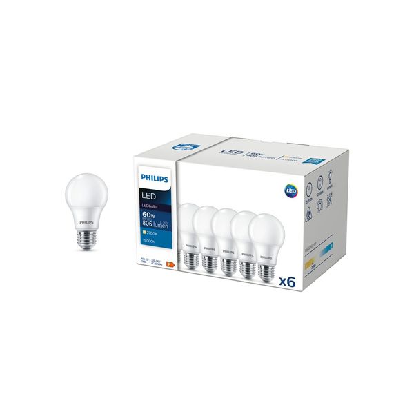 LEDbulb ND 8-60W A60 E27 827 6CT image 1