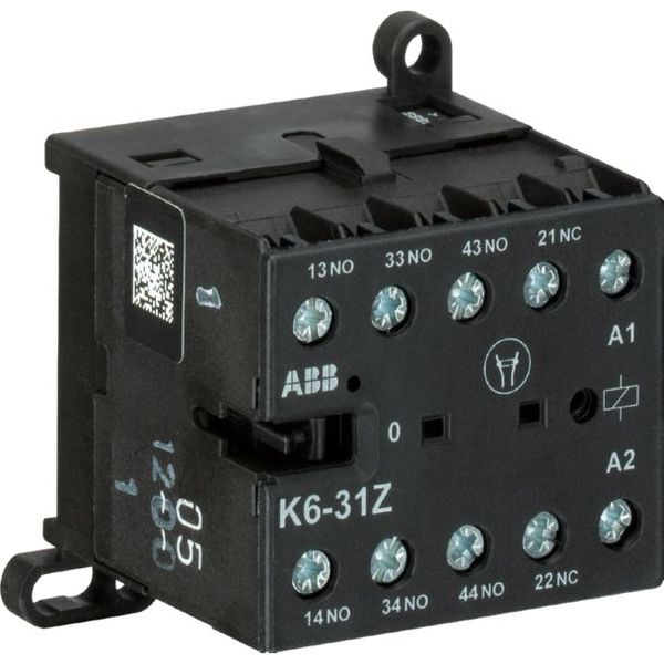 K6-31Z-01 Mini Contactor Relay 24V 40-450Hz image 1