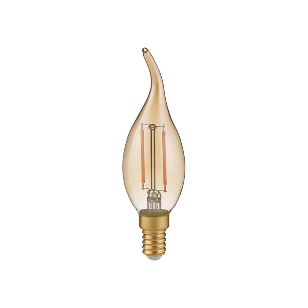 Bulb LED E14 filament candle with a tip 4W 400 lm 2700K brown switch dimmer image 1