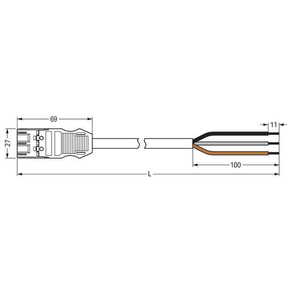 pre-assembled connecting cable Cca Plug/open-ended brown image 10