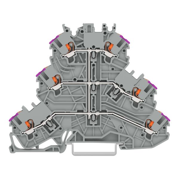 Triple-deck terminal block image 1